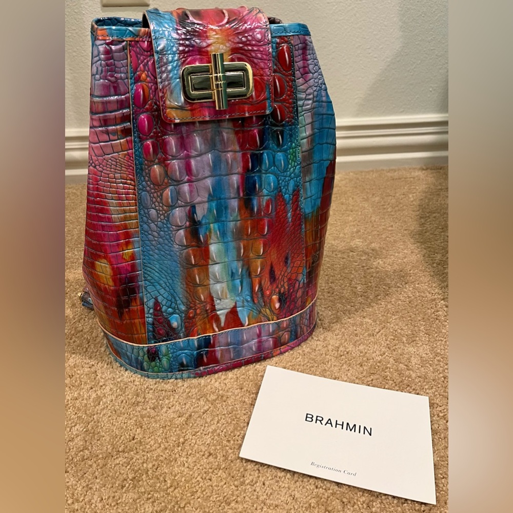 Brahmin Multicolored Fanciful Melbourne Leather Bag - Picture 1 of 8